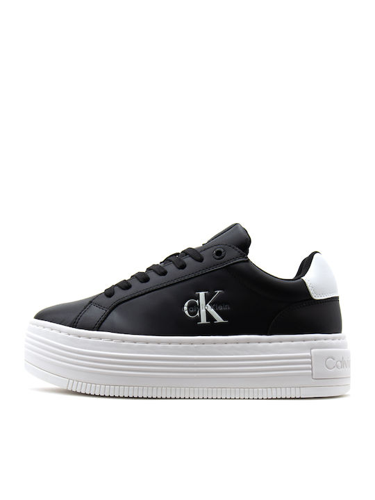 Calvin Klein Флатформи Sneakers White - Black