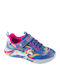 Unicorn Chaser Kids Sneakers with Scratch Blue
