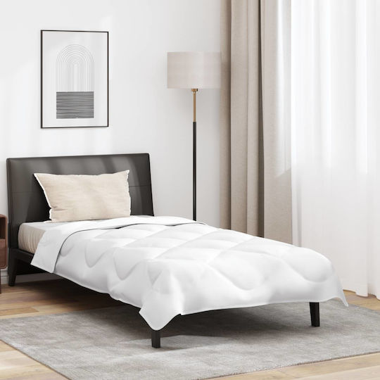 vidaXL Bettdecken-Set Einzelbett mit Microfiber-Füllung 135x200cm White 2Stück