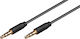 Goobay Goobay 3.5mm Jack Cable - 3.5mm Male to 3.5mm Male Black 1m with Gold Plated Terminals