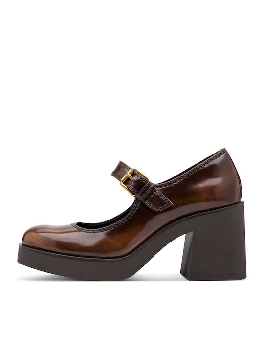 Tamaris Brown Heels with Strap