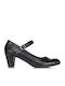 Pointed Toe Black Heels with Strap