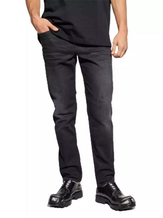 Ανδρικό Παντελόνι Τζιν με Regular Tapered Εφαρμογή Black