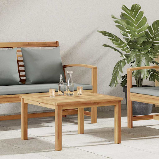 Sitting Room Table for Small Outdoor Spaces made of Teak Brown 60x60x36cm
