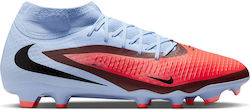 Nike Phantom 6 High Acad FG/MG FG/MG Football Shoes with Cleats Blue