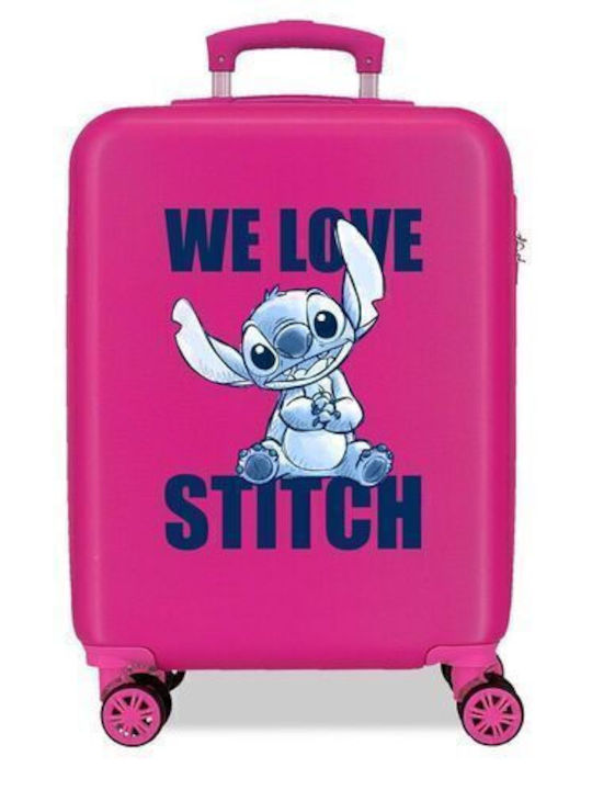 Disney We Love Stitch Kids Cabin Hard Suitcase with 4 Wheels Height 55cm