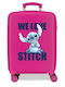 Disney We Love Stitch Kids Cabin Hard Suitcase with 4 Wheels Height 55cm