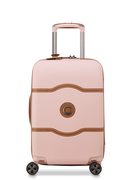 Delsey Chatelet Air 2.0 Cabin Suitcase Light Pink with 4 Wheels Height 55cm