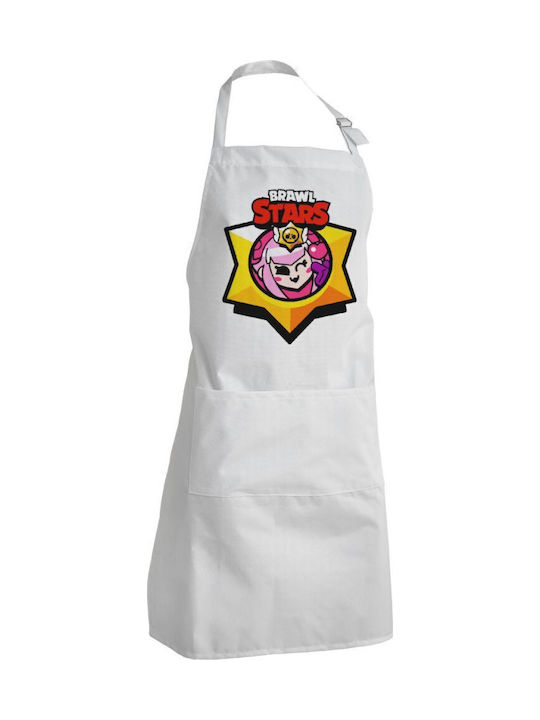 Koupakoupa Brawl Stars Melodie Ποδιά Κουζίνας Λευκή 22x40cm KP_30936_apron-bbq-adult
