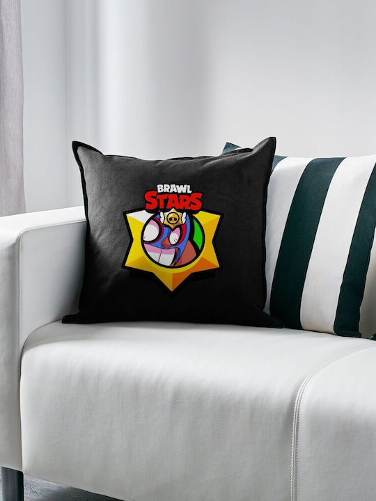 Brawl Stars El Primo Μαξιλάρι Καναπέ Μαύρο 100% Βαμβάκι Περιέχεται Γέμισμα 50x50cm