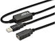Microconnect USB 2.0 Cablu USB-A - USB-A female Negru 5m WBEE0