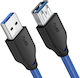 Cabletime 2m USB 3.0 Cable A-Male to A-Female Blue (CT-C160-U3-AMAF-BL2)