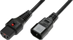 Microconnect IEC C13 - IEC C14 Кабел 4м Черен (PC1070)