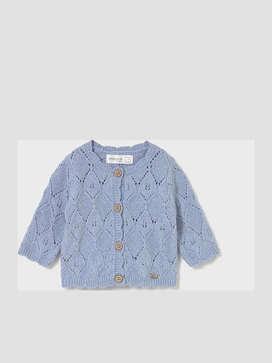 Mayoral Kids Cardigan Knitted Light Blue