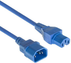 Microconnect IEC C14 - IEC C15 Cable 1.8m Μπλε PE1415B18