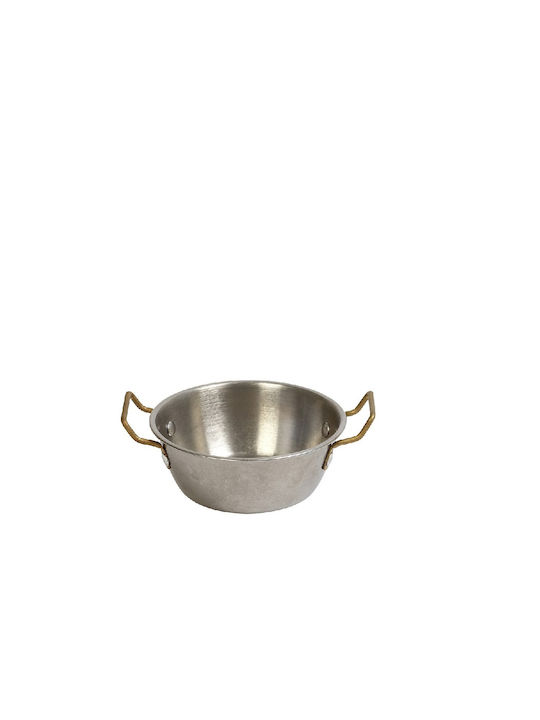 Espiel Snow Serving Bowl Round Inox Gray with Diameter 13cm