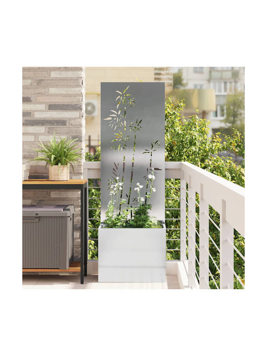 vidaXL Ghiveci Metal Silver 50x140x140cm.