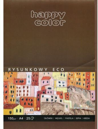 Happy Color Χαρτόνι Floral A4 σε Μπλοκ 25 Φύλλων Κίτρινο