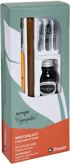 Brause Calligraphy Fountain Pen Set Black with Black Ink