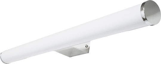 Adeleq Wall Lamp with Integrated LED and Natural White Light Silver 60x4.5cm