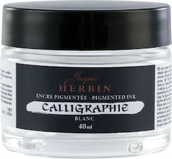 Jacques Herbin Calligraphy Ink 40ml Blanc
