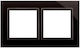 Kontakt-Simon Switch Frame 2 Positions in Black Color HEO955
