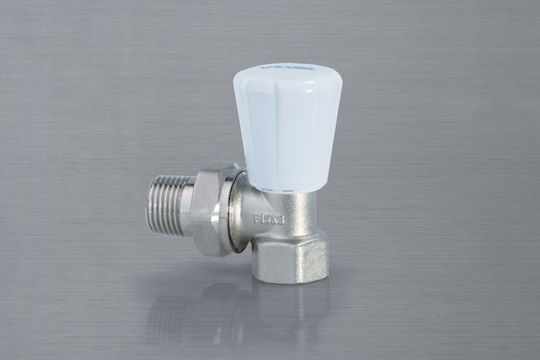 Activ Plus Valvă De Apă Caldă Unghiulară Placată Cu Nichel Pentru Corpul Radiatorului ½ Inch