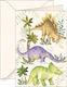 Card B6 + Plic 6170 Dinozauri Stegosaurus Bron Tassotti