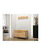 Tivsoa 108 Entry Furniture with Mirror & Hanger Craft Oak 84x44x52cm