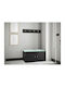 Hartford 376 Entry Furniture with Mirror & Hanger Turquoise, Black 84x44x42cm