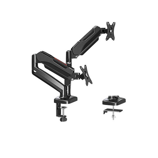 Redragon Monitor Mount Stand Стойка за 2 Монитори до 32" с Рамо Черна