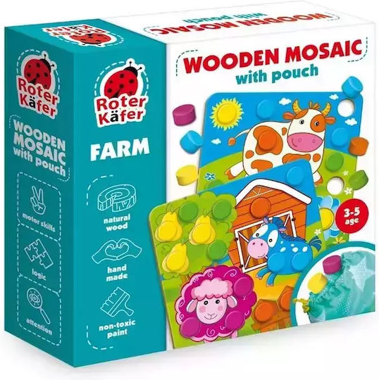 Roter Kafer Kinderpuzzles Holz Mosaik Farm