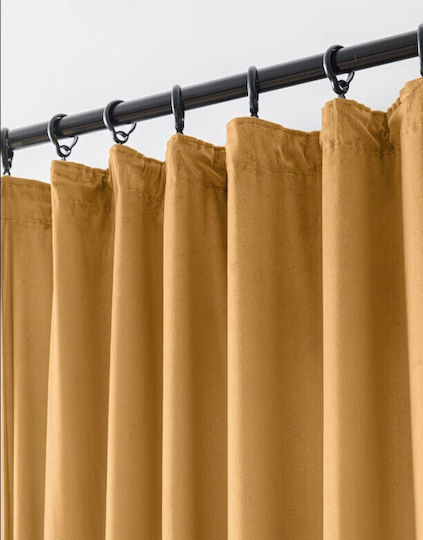 Cotton Market Vorhang mit Bleistiftfalten Gelb 140x270cm
