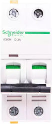 Schneider Electric Αυτόματη Ασφάλεια 3A Διπολική AC A9F05203 Schneider Electric Αυτόματη Ασφάλεια 3A Διπολική AC A9F05203