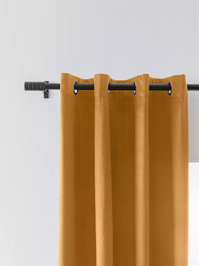 Cotton Market Vorhang Verdunkelung mit Grommet Gelb 140x270cm