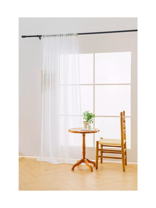 Cotton Market Curtain with Pencil Pleat White 200x250cm