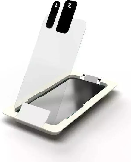 Estuff Apple Iphone 14 Plus/13 Pro Max Clear Glass Screen Protector Mounting Frame