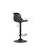 Stool Bar with Adjustable Height Black 35x37x47cm