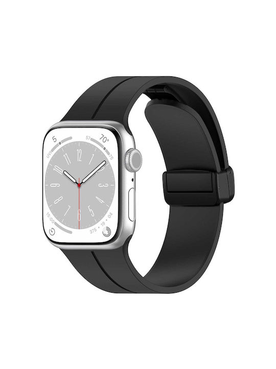 Curea Ceas Silicon Bizon L Apple Watch 38 40 41 42mm Negru