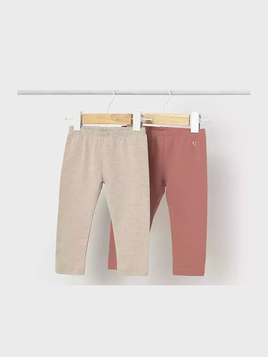 Kids Leggings Set Long Pink
