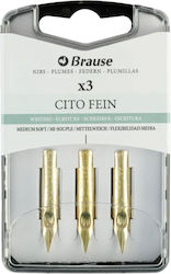 Brause Writing Nibs Cito Fine Medium Soft 3 Pcs