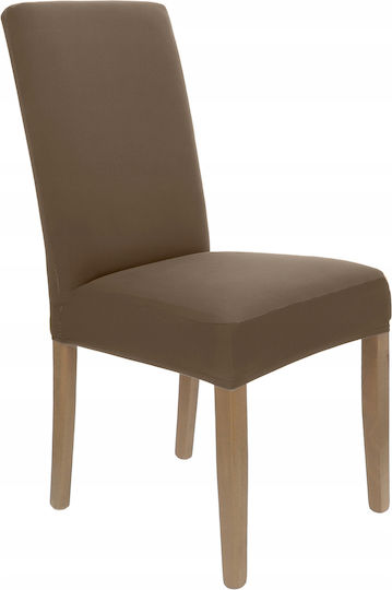 Ubieramy Meble Elastic Cover for Chair Cocoa Brown [21c1] 1pcs