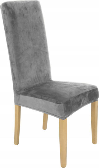 Ubieramy Meble Еластичен Калъф За стол Grey Velvet 1бр