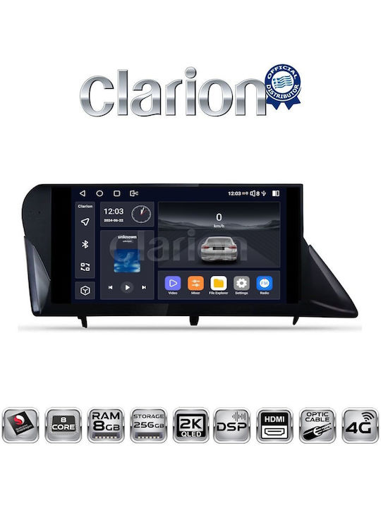 Clarion Sistem Audio Auto pentru Lexus RX 2009 > 2014 (Bluetooth/USB/WiFi/GPS/Apple-Carplay/Android-Auto)