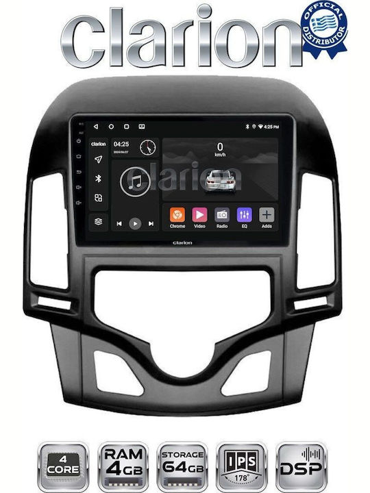 Clarion Sistem Audio Auto pentru Hyundai i30 2007-2012 (Bluetooth/USB/WiFi/GPS/Apple-Carplay/Android-Auto)