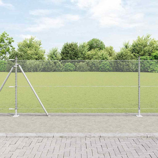 vidaXL Wire Fencing with PVC Coating Silver 1x50m
