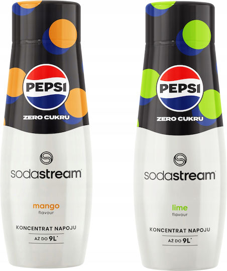 Sodastream Pepsi Λεμονάδα Mango Συμπυκνωμένη Χωρίς Ανθρακικό & Ζάχαρη σε Μπουκάλι 2x440ml