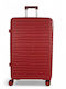 Playful Bags Large Travel Suitcase Hard Bordeaux with 4 Wheels Height 75cm