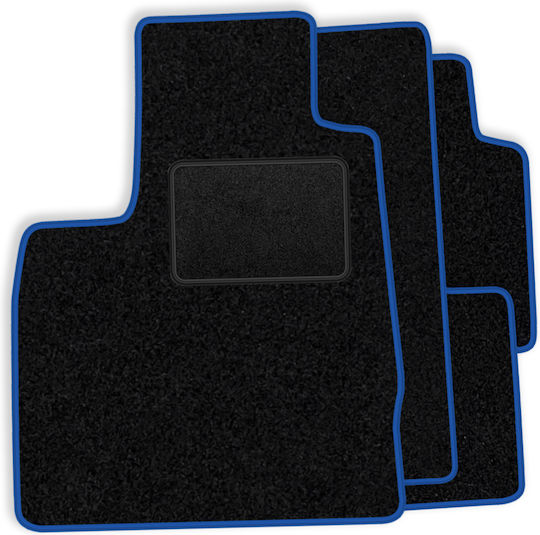 Set Velour Car Mats Matching Peugeot 306 II Lift 1997-2003 Blue Edging