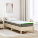 vidaXL Matratzenauflage Einzel Polyester 70x200x6cm